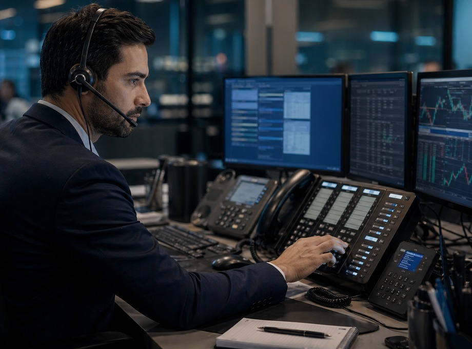 Operação brasileira de trading usando workstation tipo Turret para continuidade de comunicação